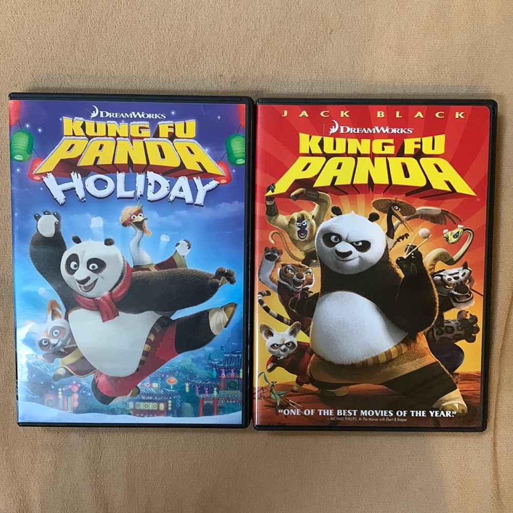 2 Movie Bundle – Kung Fu Panda + Kung Fu Panda Holiday DVDs | Family Fun